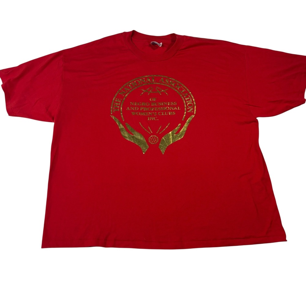 Hanes Graphic T-Shirt Vintage Style NBPWC Business Women's Clubs Red XXL